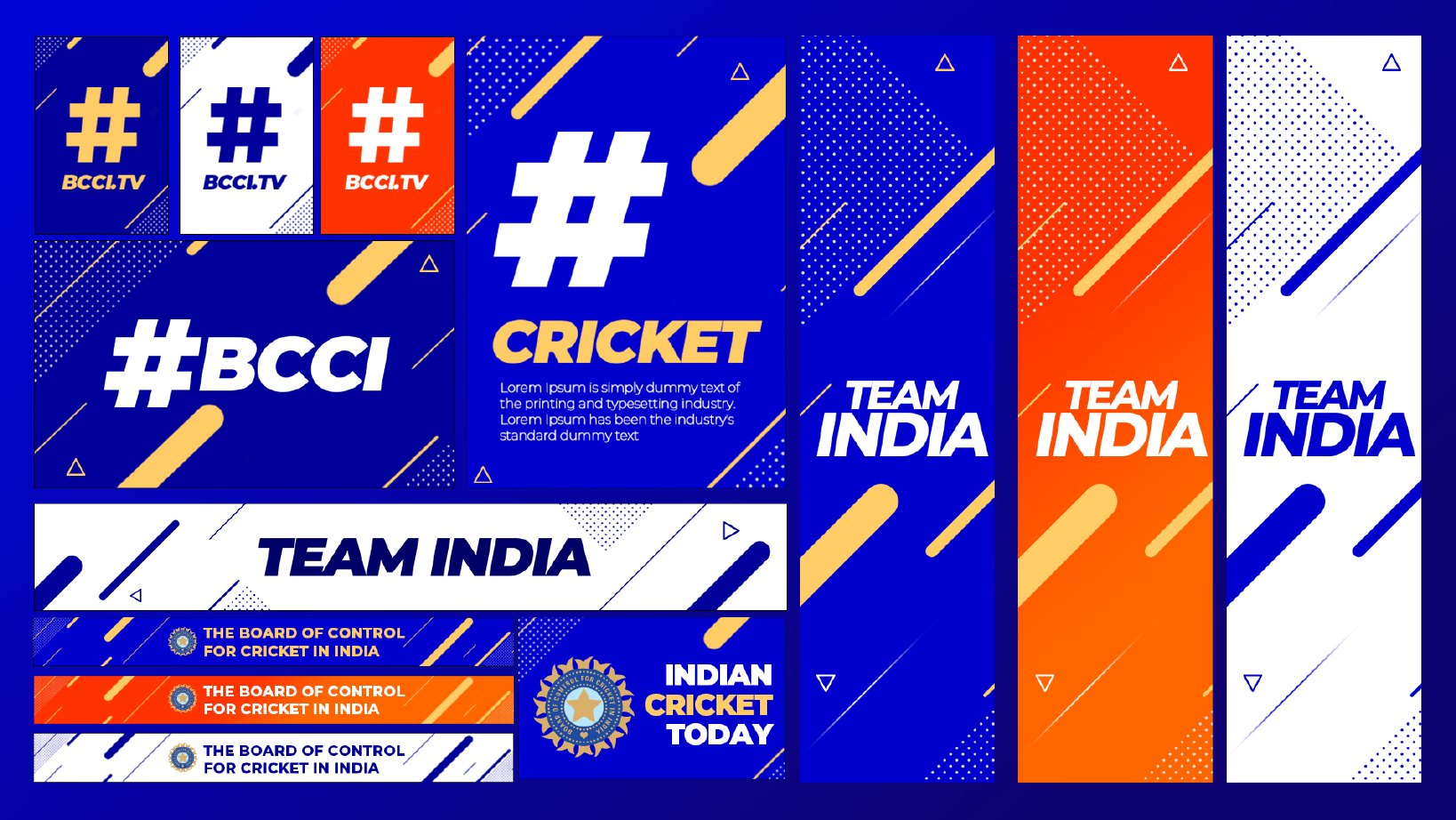 BCCI Team India supergraphics and subgraphics brand guidelines